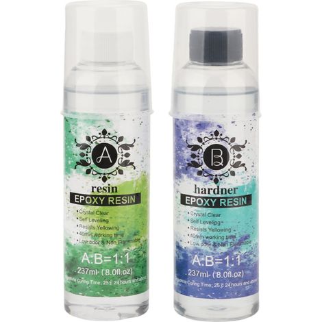 Colle Époxy Transparente Résine UV Résistante, Odeur Faible, Sûre pour Bijoux, Bois, Finitions Créatives DIY - Lot de 1, Scellage Brillant (1/5)