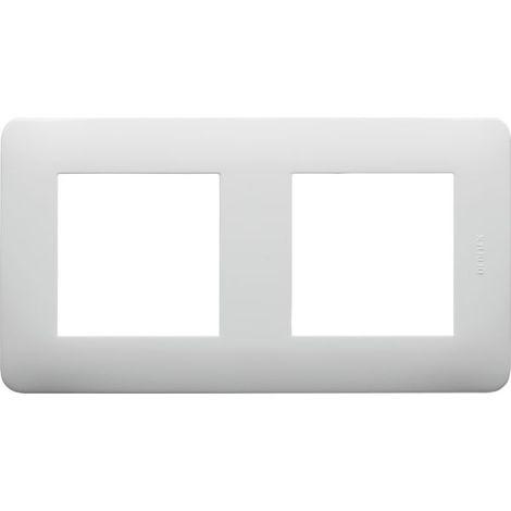 Casual Plaque Double Blanc Brillant