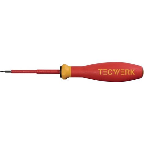 Tournevis Lame de coupe B.2,5mm Lame L.75mm VDE isolé TECWERK (1/3)