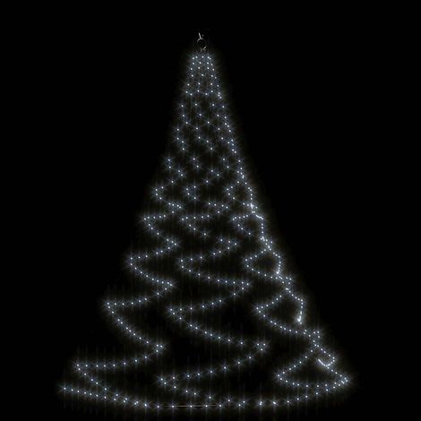 vidaXL Árbol de pared con gancho metálico 720 LED blanco frío 5 m (1/2)