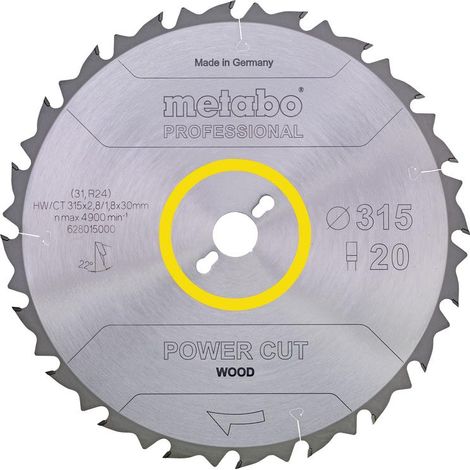 Metabo HW/CT Lama di sega circolare 254 mm 24 denti