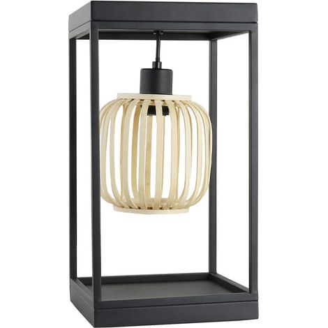 HOME DELUXE Lámpara de Mesa ZITA - Negra (1/3)