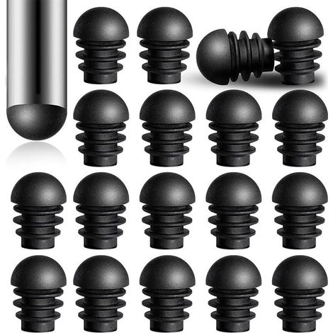 Lntyq 24 Pièces Bouchons d'Extrémité Ronds avec Inserts de Tube en Plastique de Diamètre Extérieur de 15.8 mm Tube d'Embouts de Pied de Chaise Protecteurs de Bouchons en Plastique (1/5)