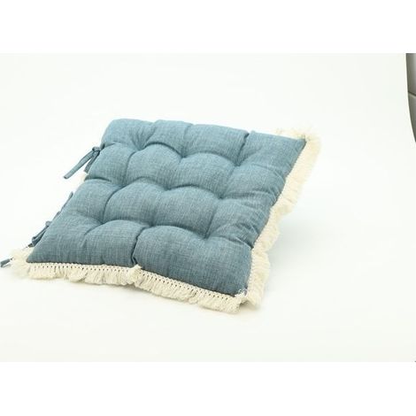 Cuscino sedia Fringes 40x40cm blu