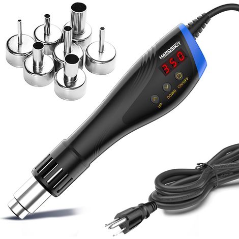 Décapeur thermique compact – Affichage digital, température réglable – Pour plastiques, shrink, DIY – Prise EU (1/5)