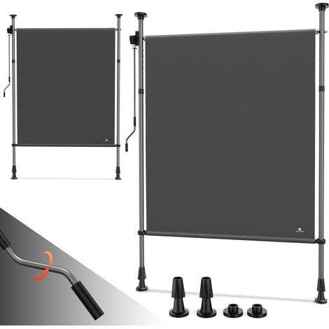 Strattore Store Vertical Extensible / Store à Pince réglable en Hauteur 150 x 310 cm - Anthracite (1/5)