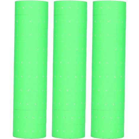 3 Preisschilder (15.000 Stück, einreihig, 21 x 12 mm) für Preisauszeichnungsgeräte M5500 und MX5500, fluoreszierend grün (1/4)