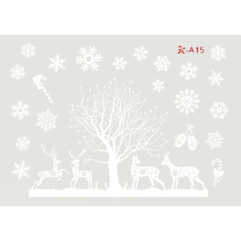 Christmas Stickers DIY Production Simple Operation Reusable Static PVC Christmas Window Clings for Window Glass DoorsJC-A15