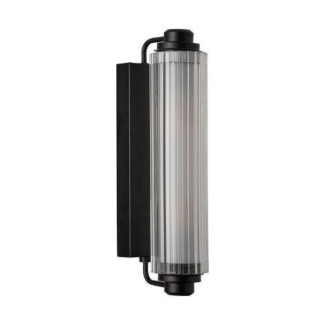 Nordlux – Applique de salle de bain NIMAL – Abat-jour en verre strié – Éclairage diffus – IP44 – Culot E14 – Design Art déco