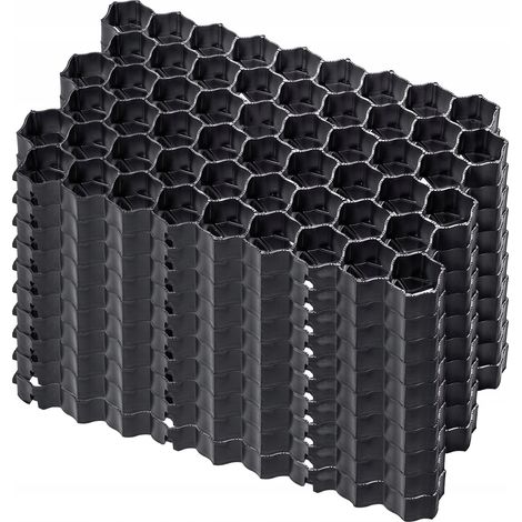 KADAX Rejilla de estacionamiento para césped y jardín 60x40x4cm 10uds
