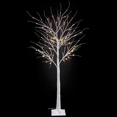 Albero di Natale bianco effetto betulla 210 cm, 160 LED (1/5)