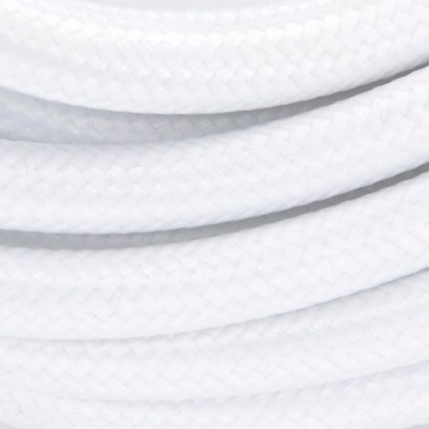 Cordon HO3VVH2-F 2 x 0,75mm2 avec interrupteur - 2 m - textile blanc (1/5)