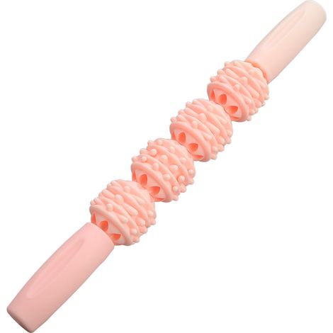 Bâton de massage musculaire portatif rose, pour la thérapie des points de déclenchement et la réduction des douleurs (1/5)