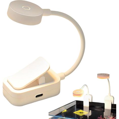 Lampe LED à Pince pour Aquarium Rechargeable USB-C, Intensité Réglable, Éclairage pour Plantes Aquatiques, Coraux et Aquarium Récifal (1/5)