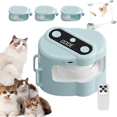 Gioco automatico per gatti – Tapis roulant telecomandato – Gioco di arricchimento ambientale con velocità regolabile per casa, cucina, appartamento, soggiorno (1/5)