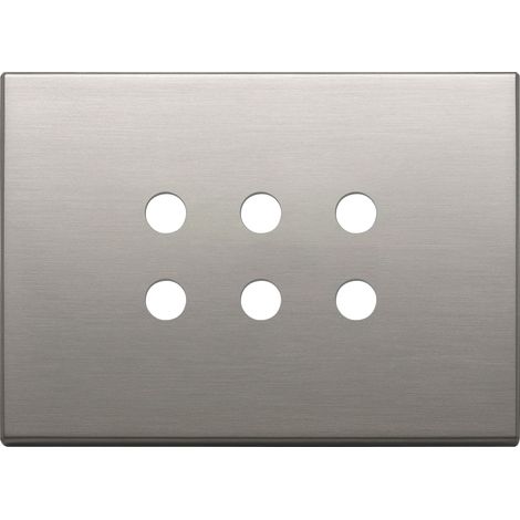 VIMAR - 22693.RN.11 Placca 3Mx6 Tondo nichel spazzolato