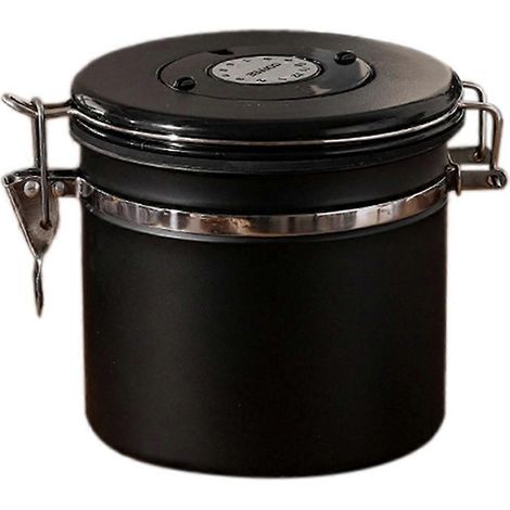 Boîte à café hermétique en grains 1,2 L noire (1/5)