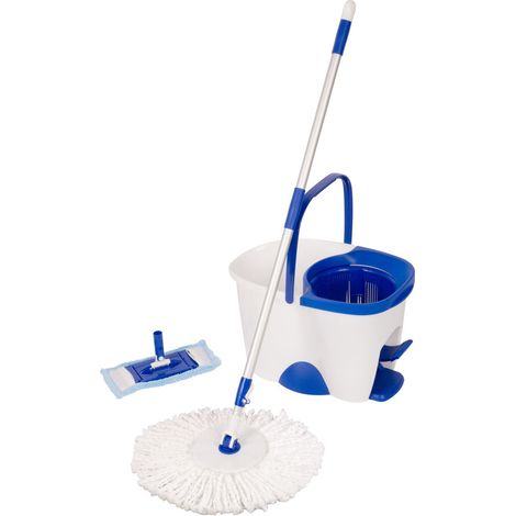 Reinigungsset Neco TORNADO Spin Mop, rotierender Bodenwischer + Eimer 18 Lit., Microfibre, PP, ABS