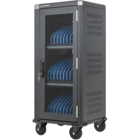 Manhattan Carro de carga USB-C para 30 dispositivos, 30 W por puerto, iPad hasta 13", MacBook Air hasta 13" y Chromebo (1/5)