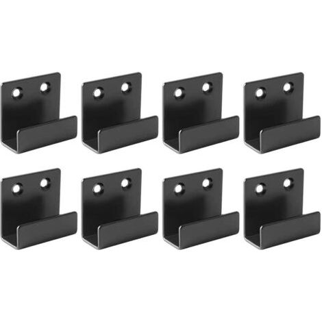 QORVA-Support de miroir, support mural de support de miroir 8 pièces, utilisé pour un support robuste, un présentoir de carreaux de céramique, un présentoir de peinture à l'huile (Noir, 30x35mm)