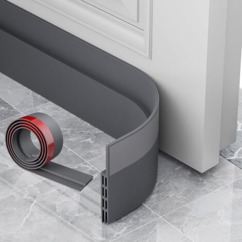 1 roll (100 x 5 cm) of gray weather stripping for doors, ideal for protecting against noise, humidity, dust and insects (1/5)