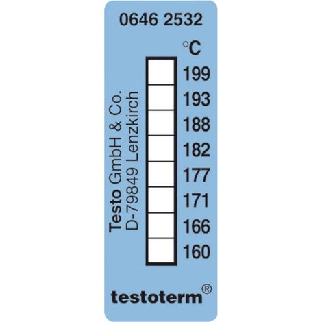 testo testoterm Strisce termometriche 161 fino a 204 °C Contenuto10 pz. (1/2)