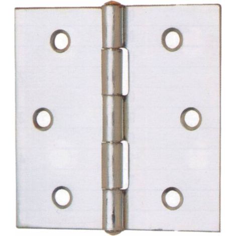 CERNIERA QUADRA P/FISSO ACCIAIO ZINCATO MM. 80. Prezzo per 1 pezzo.