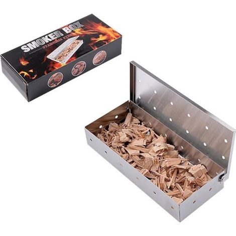 Boîte de fumage pour barbecue - - Acier inoxydable - Dimensions 22,2x9,6x4,4 cm (1/5)