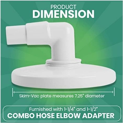 Lot de 3 plaques aspiration coudées 90° – Grand adaptateur compatible Hayward SP11071 (1/5)