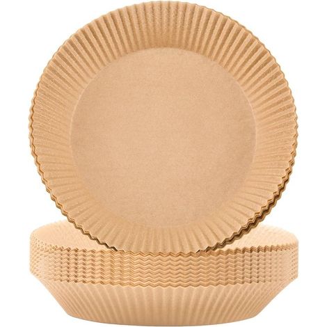 Papier sulfurisé rond pour friteuse à air chaud, papier absorbant l'huile, papier barbecue, papier silicone résistant à l'huile, papier sulfurisé carré pour friteuse à air chaud. (1/5)
