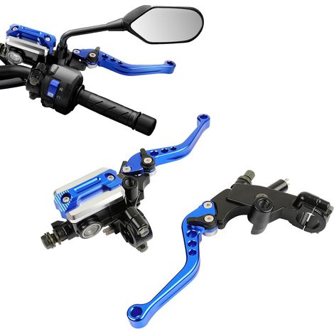 Maitre Cylindre Frein Avant Moto 7/8" 25 mm avec Maître-Cylindre de Frein et Levier D'embrayage CNC Gauche et Droit Compatible avec Honda Kawasaki Suzuki Yamaha (1/5)