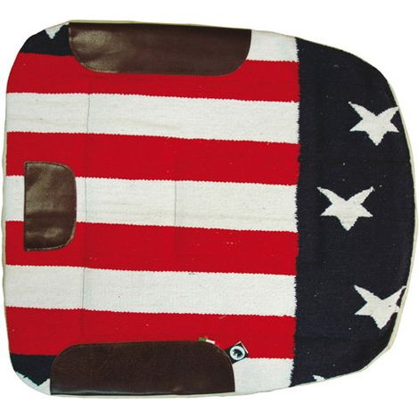 Sottosella western da barrel in tessuto navajo e con rinforzi in pelle colore USA