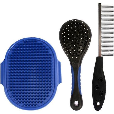 Lot de 3 brosses pour animaux (1/3)