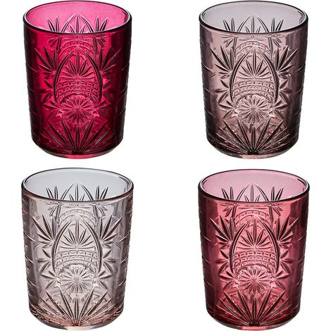 Lot de 4 Gobelets Bas Design "Ayla" 35cl Rose