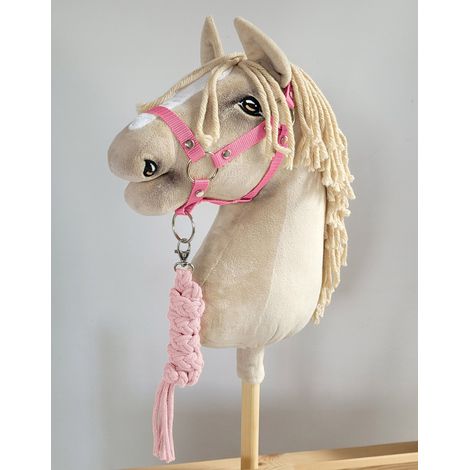 Set de caballito de juguete: Cabestro A3 + correa de cuerda - Rosa (1/3)
