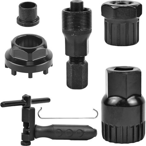 Outil de bague de verrouillage de vélo, extracteur de manivelle de vélo, dérive-chaîne de vélo, outil de cassette de vélo, extracteur de pédalier de vélo pour de nombreux types de vélos (1/5)