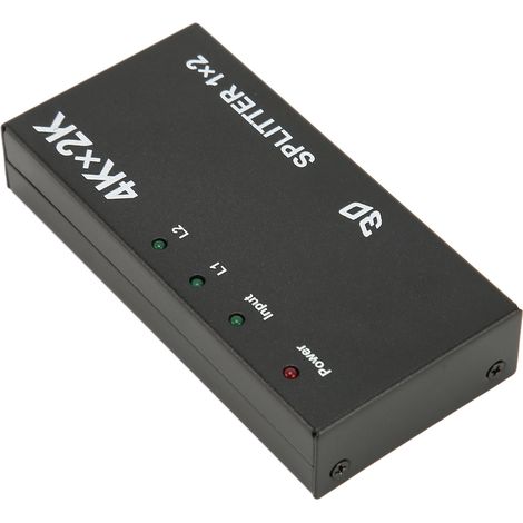 Duplicateur HDMI 1 vers 2 4K 60Hz, Répartiteur Écran Double avec Adaptateur Secteur 100‑240V pour Moniteurs (1/5)