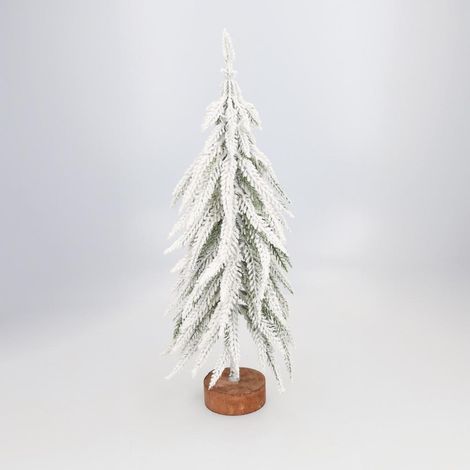 Árbol de Navidad "Limbai" Ø20x40cm color blanco verde y marrón (no iluminado) (1/5)