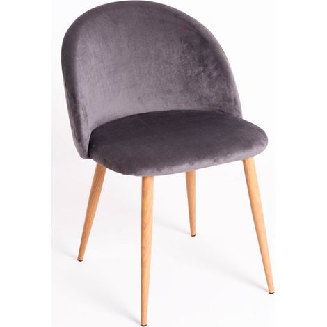 Packs Sillas Comedor - Pack 6 Sillas Vint Terciopelo - Gris oscuro (1/5)