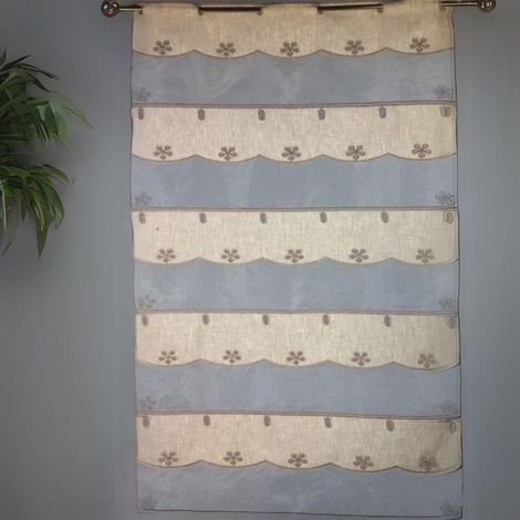 Modulable en organza brodé Ivoire 58x90 cm