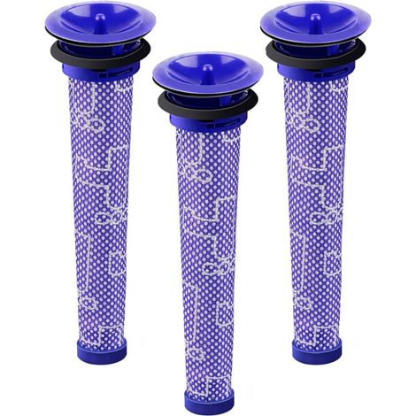 Filtre préliminaire pour aspirateurs sans sac – Compatible avec modèles Dyson V6, V7, V8, DC62 – Filtre moteur lavable et réutilisable – Haute efficacité de filtration