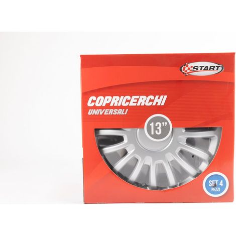 Set copricerchi auto grigi monza 13'' 4 pezzi in ABS