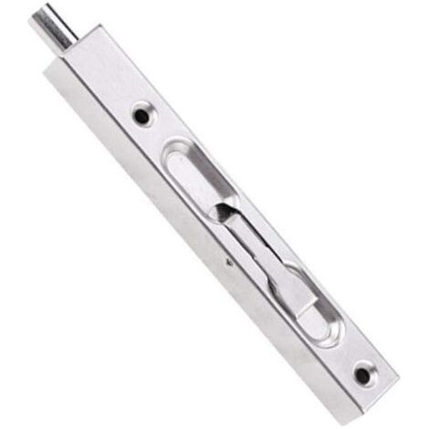 Acier Inoxydable Loquet Coulissant Boulon Verrou Porte Caché Glissière Verrou Brossée de Sécurité de Boulon à Levier pour Portes Françaises, Portes Composites, Portes en Bois, Portes Doubles(200mm)