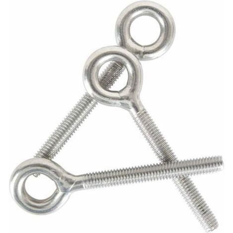 M5 Boulons À Oeil 304 Acier Inoxydable Boulon Anneau De Levage Soudés Fermés Vis À Œil De Tige De Vis À Vis Résistant À La Corrosion 10Pcs (1/5)