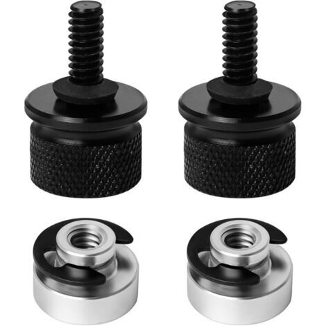 BUNTHAUS Lntyq 2 kit de Vis de Fixation de Siège vis selle harley davidson Boulon de Fixation du Siège Vis de Montage Arrière Moto pour Moto en Alliage d'aluminium Noir