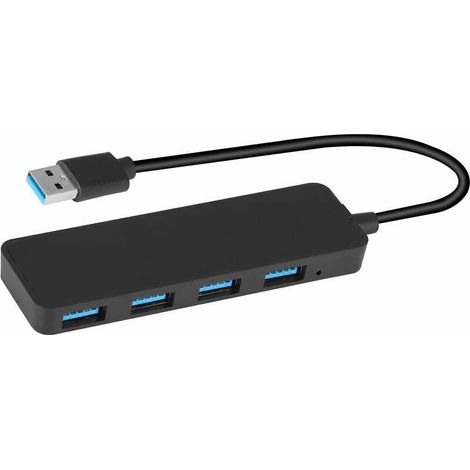 Hub USB multi-USB 4 ports USB 3.0 Hub multi-données portable avec câble de 30 mm compatible avec Macbook/Mac Pro/Mini/iMac/Surface Pro/XPS/ordinateur portable, Plug and Play 1 pièce (1/5)
