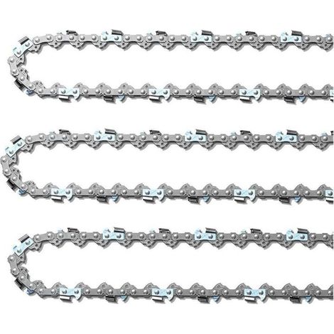 Chaîne de tronçonneuse 3pcs 30 cm 3/8' 46 maillons 1.1 mm – Faible rebond pour coupe nette – Compatible Dolmar. Makita (1/5)