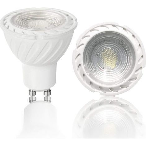 GU10 COB-LED-Lampe, warmweiß (3000 K), 5 W, 38° Abstrahlwinkel, entspricht 45 W Halogenlampe. Nicht dimmbarer, traditioneller 450-lm-Spot für Decken- und Schienenbeleuchtung (8er-Pack) [Energieeffizie (1/4)