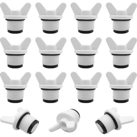 Tappi idraulici - 15 pezzi, tappo esagonale filettato maschio esterno da 1/2", tappo di chiusura, per lavatrice, lavastoviglie, rubinetti, idraulica