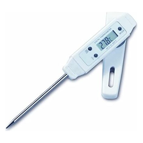 TFA Dostmann Termómetro digital blanco preciso IP65
